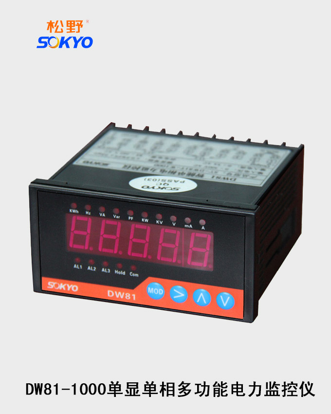 单显多功能电力仪表,DW81-1000多功能表