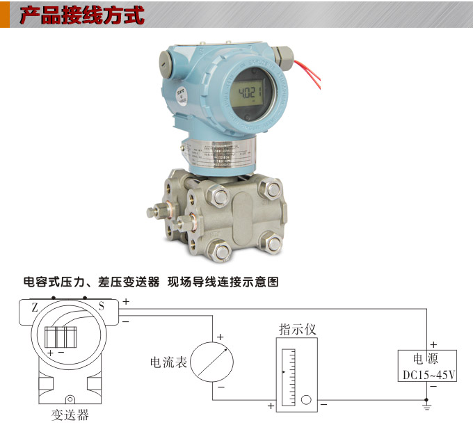 智能差压变送器,3351HP高静压差压变送器接线图