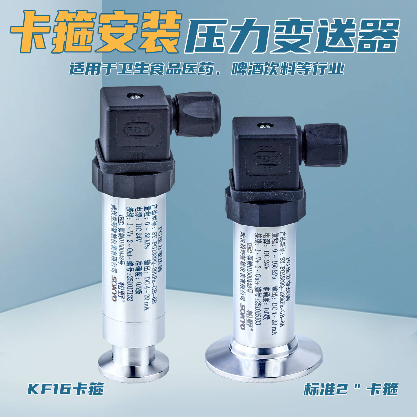 防爆压力变送器,PG6300Q防爆卡箍压力传感器品牌模块